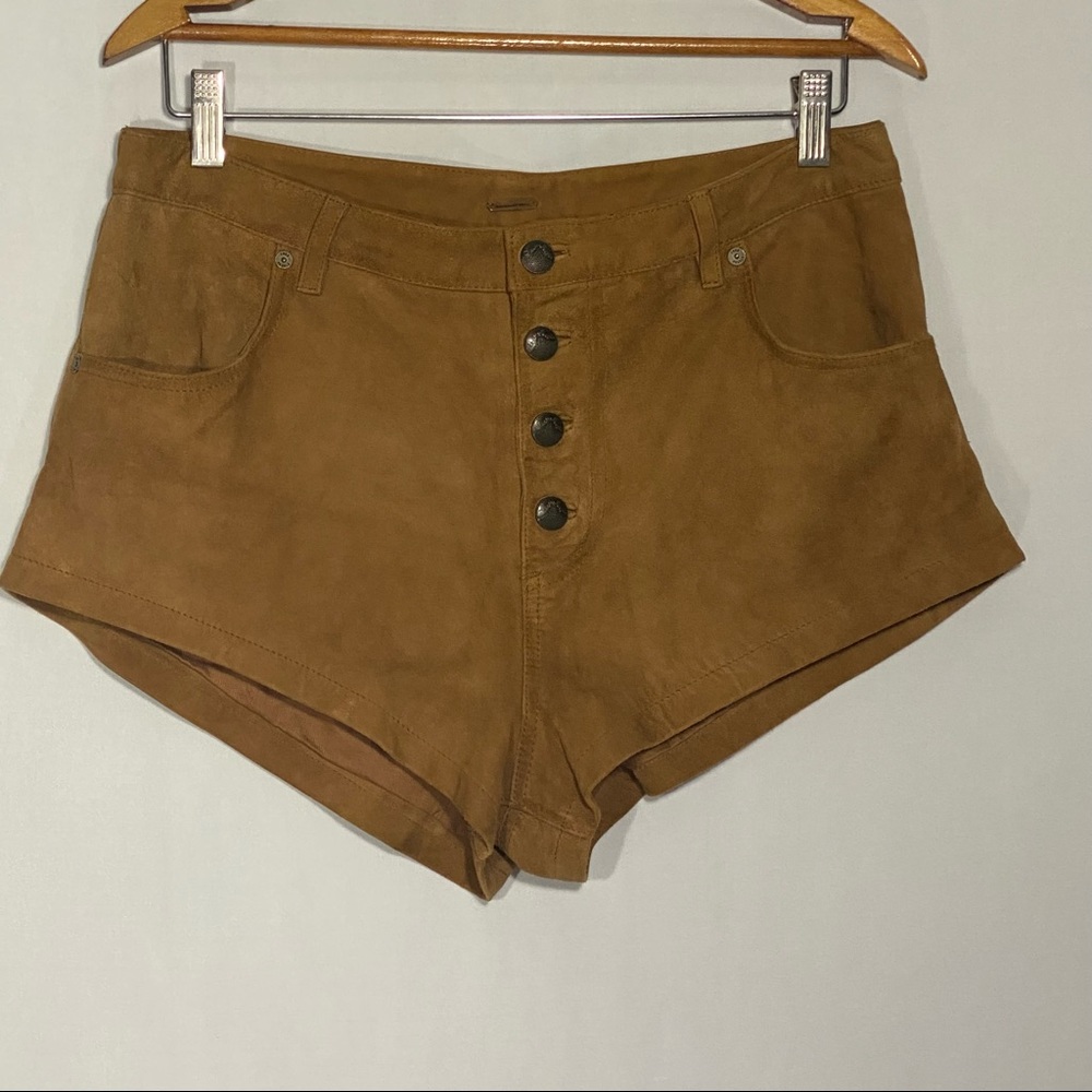 Free People, High-Rise, Faux-Suede Shorts.  Size 30